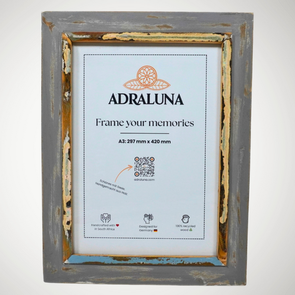 Bilderrahmen A3 (30x42 cm) – Vintage Design, Handgefertigt, Vollholz