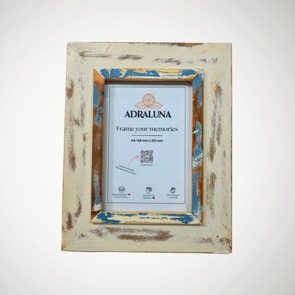 Bilderrahmen A5 (15x20 cm) –Vintage Design, Handgefertigt, Vollholz