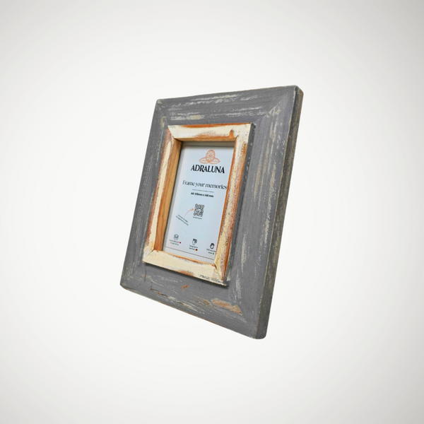 Bilderrahmen A6 (10x15 cm) – Vintage Design, Handgefertigt, Vollholz