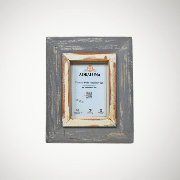 Bilderrahmen A6 (10x15 cm) – Vintage Design, Handgefertigt, Vollholz