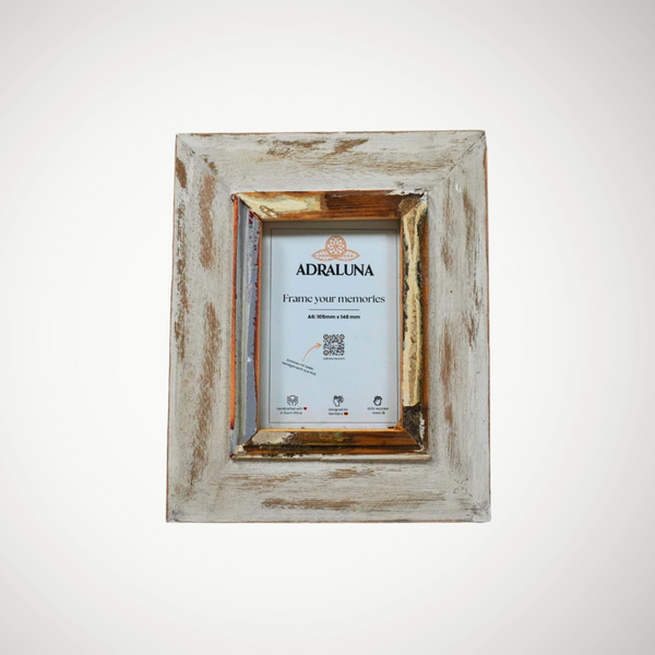 Bilderrahmen A6 (10x15 cm) – Vintage Design, Handgefertigt, Vollholz