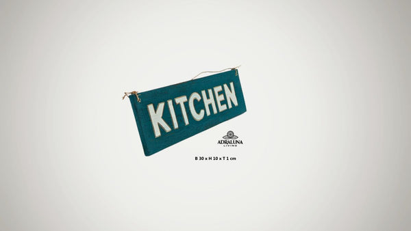 Holzschild "Kitchen", 30x10x1 cm