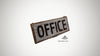 Holzschild "office", 30x10x1 cm