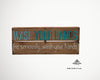 Holzschild -wash your hands - 49x29x4