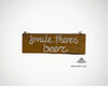 Holzschild "smile theres beer", 30x10x1 cm
