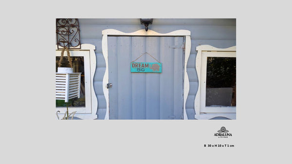 Holzschild "dream big", 30x10x1 cm