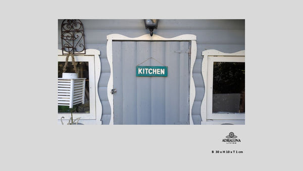 Holzschild "Kitchen", 30x10x1 cm