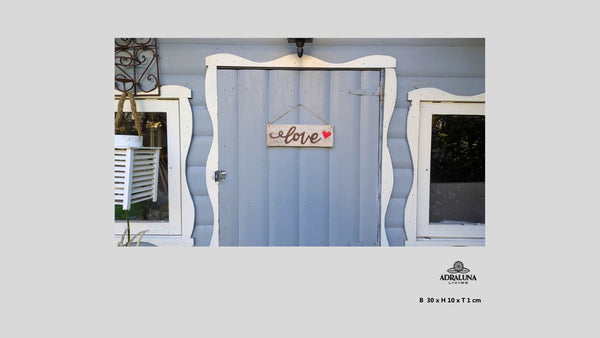 Holzschild "Love", 30x10x1 cm