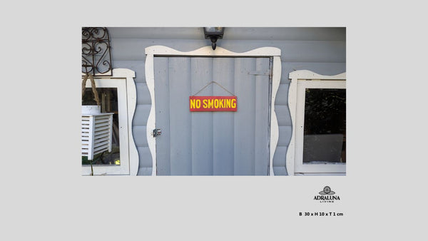 Holzschild "no smoking", 30x10x1 cm