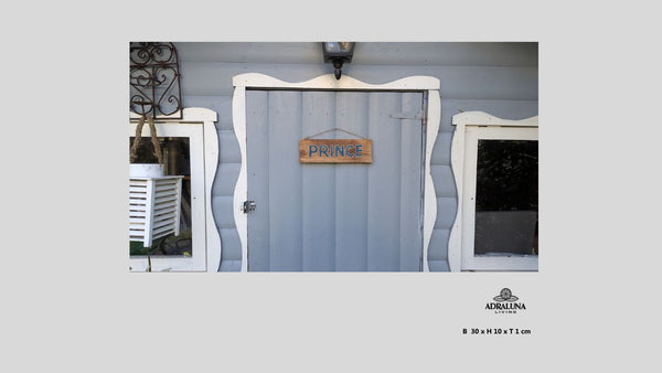 Holzschild "prince", 30x10x1 cm