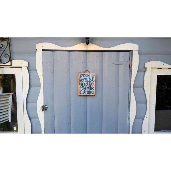 Holzschild "don't forget to smile today", 14,5x19x2,5 cm