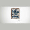 Holzschild "follow your dreams", 14,5x19x2,5 cm