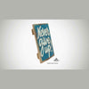 Holzschild "never give up", 14,5x19x2,5 cm