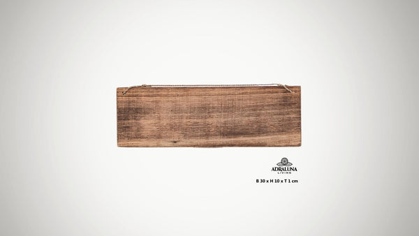 Holzschild mit Spruch "think positively", handgefertigt und einzigartig, 30x10x1 cm