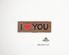 Holzschild mit Spruch "i love you", handgefertigt und einzigartig, 30x10x1 cm