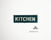 Holzschild mit Spruch "kitchen", handgefertigt und einzigartig, 30x10x1 cm