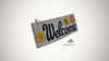 Holzschild mit Spruch "welcome", handgefertigt und einzigartig, 30x10x1 cm