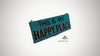Holzschild mit Spruch "this is my happy place", handgefertigt und einzigartig, 30x10x1 cm