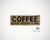 Holzschild mit Spruch "coffee - because adulting is hard", handgefertigt und einzigartig, 30x10x1 cm